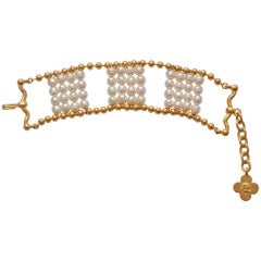 Bracelet vintage en fausses perles Karl Lagerfeld, Neuf