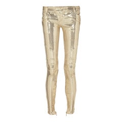 BALMAIN Sequin-embellished skinny pants