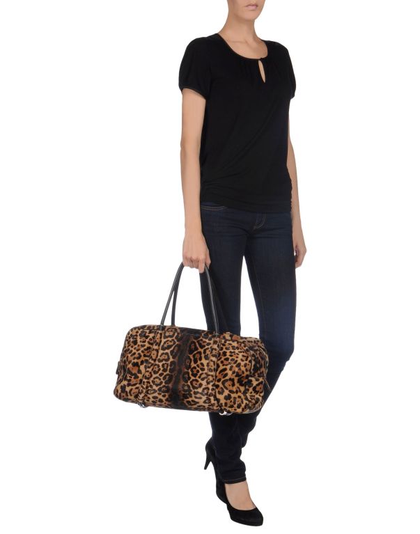 Azzedine Alaia Large Size Leopard print Pony Skin Leather Handbag at ...