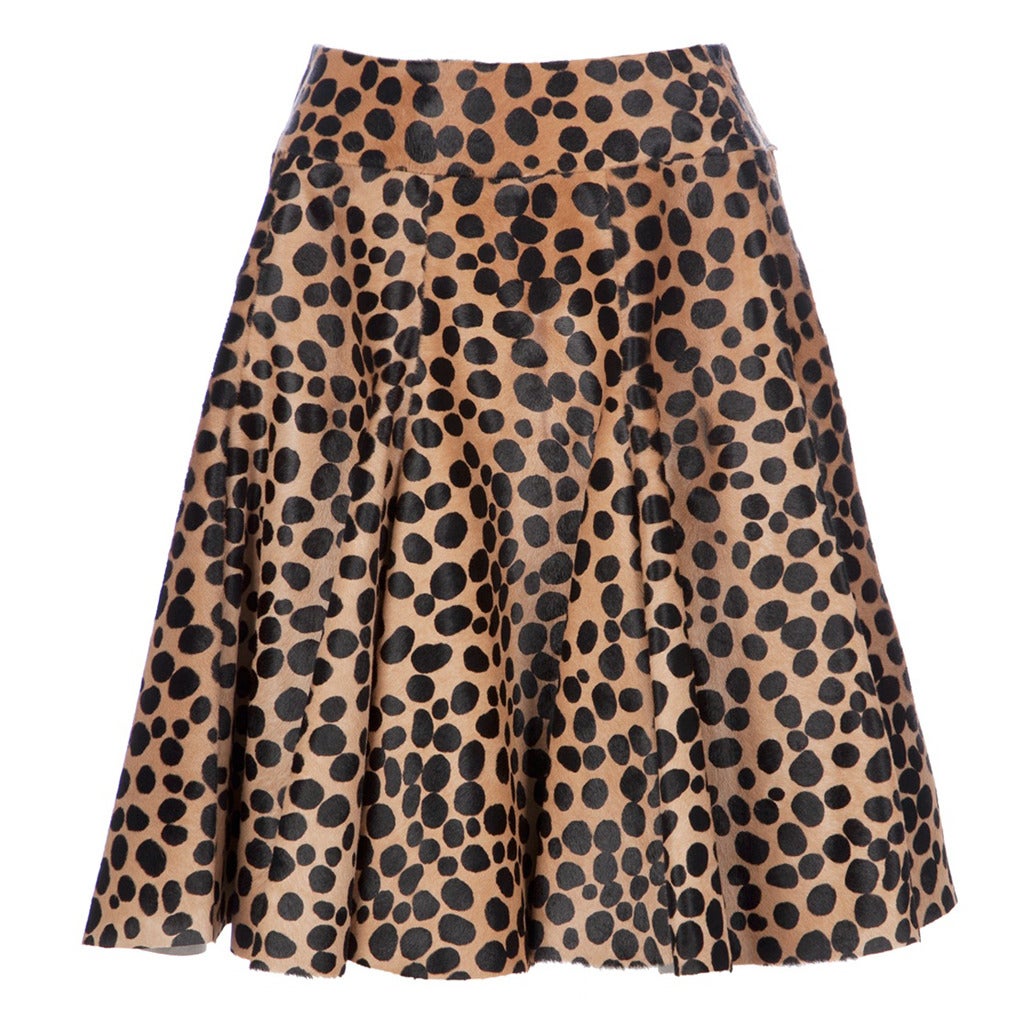 Azzedine Alaia Leopard print Pony skin Skirt New at 1stDibs | animal ...