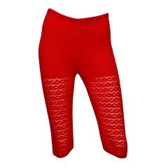Azzedine Alaia Lace Panel Leggings 10