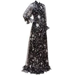 Dolce & Gabbana Robe robe en mousseline de soie imprimée étoiles