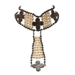 Karl Lagerfeld Faux Pearls Choker Necklace