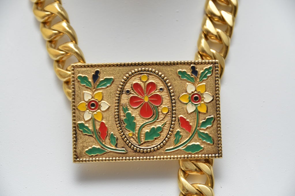 Chanel Belt Enamel Flowers 2