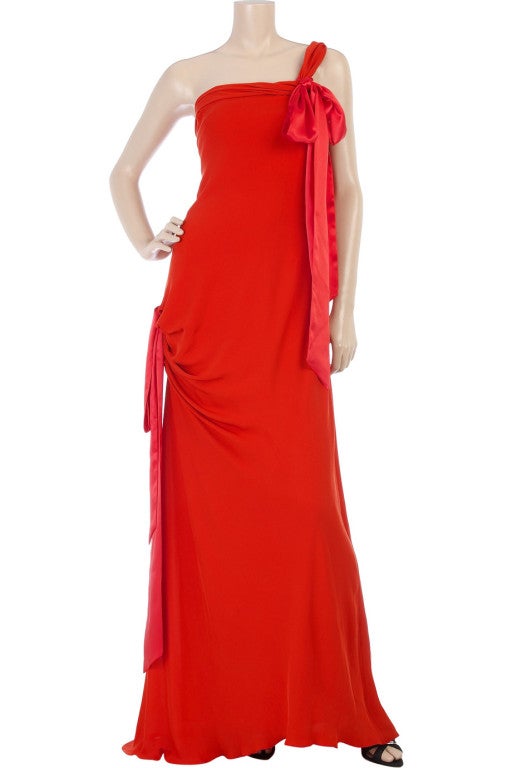 CHRISTIAN LACROIX One Shoulder Gown Dress New In New Condition In New York, NY