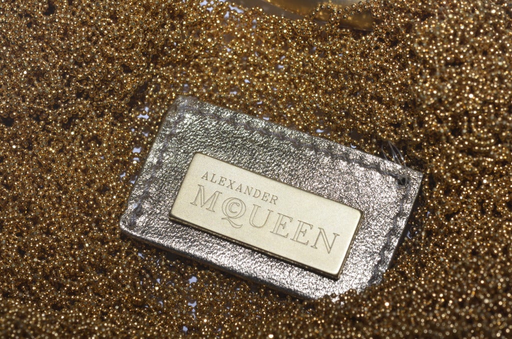 Rare  Alexander McQueen '06  Metal Woven Mini Handbag New 1