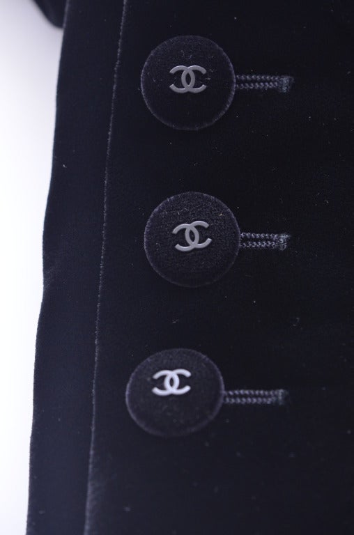 Chanel Three Piece Velvet Suit   1998   1