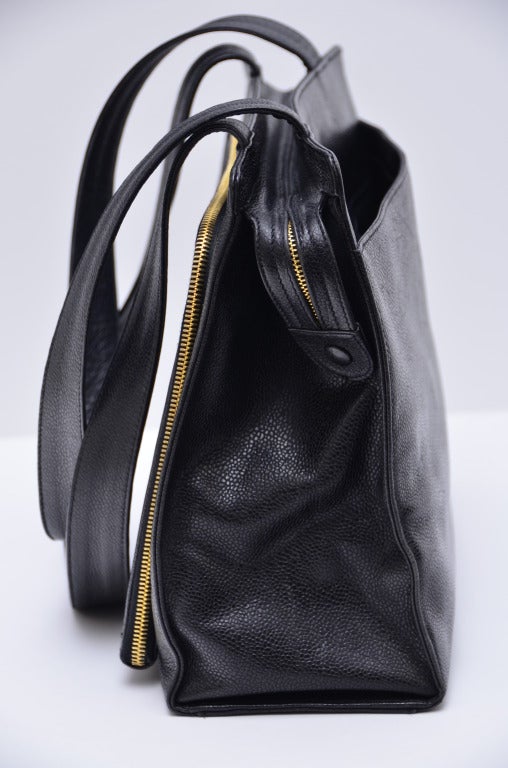 Chanel Large Tote Handbag Caviar Leather at 1stdibs
