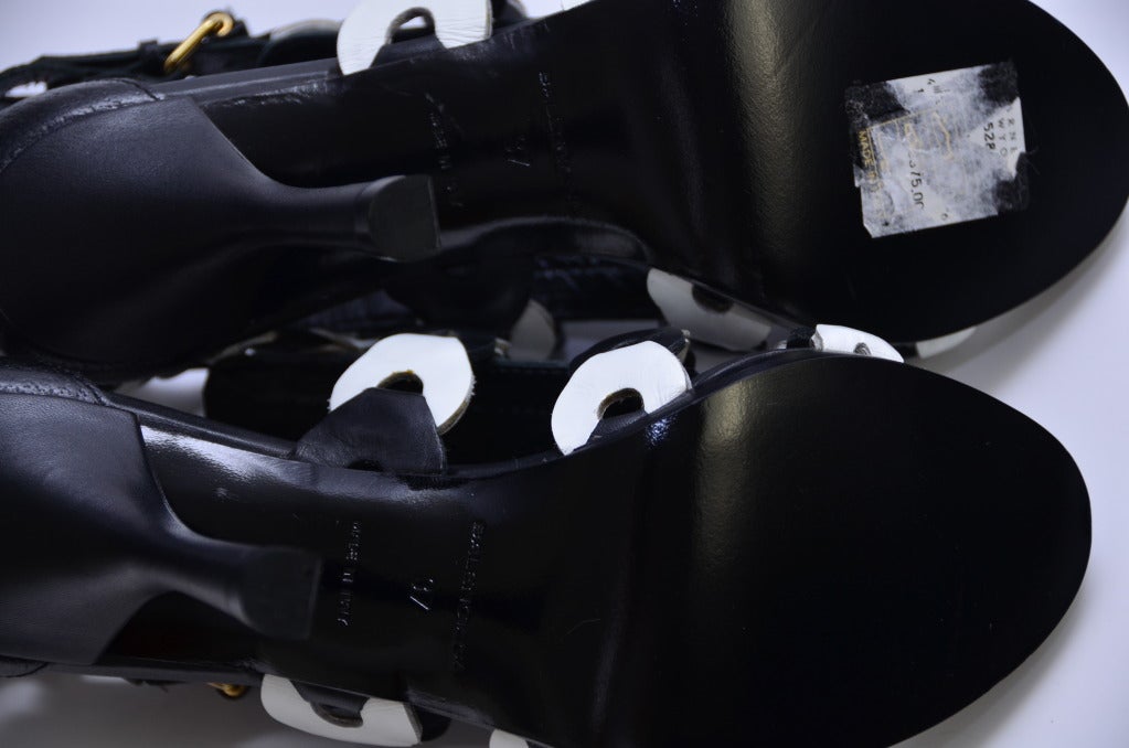 Balenciaga Black/White Gladiator Shoes New 2