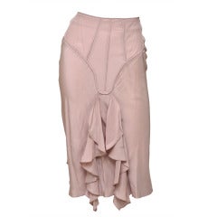 Tom Ford for Yves Saint Laurent Nude Silk Skirt New