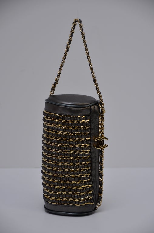 Black Chanel Mini Handbag Two Way  Chain Around