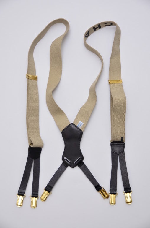 Chanel  excellent brand new condition  light bown suspenders.No box.Made in France.
Final sale.