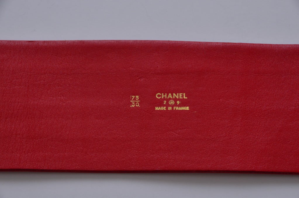 Chanel Red  Corset Belt New '90 1