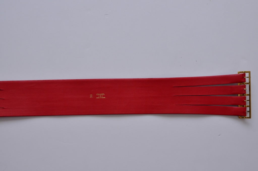 Chanel Red  Corset Belt New '90 3