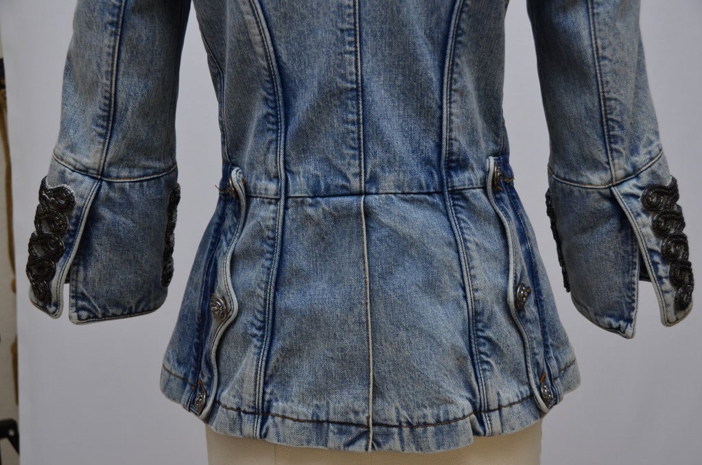 Women's Balmain Military Denim Jacket