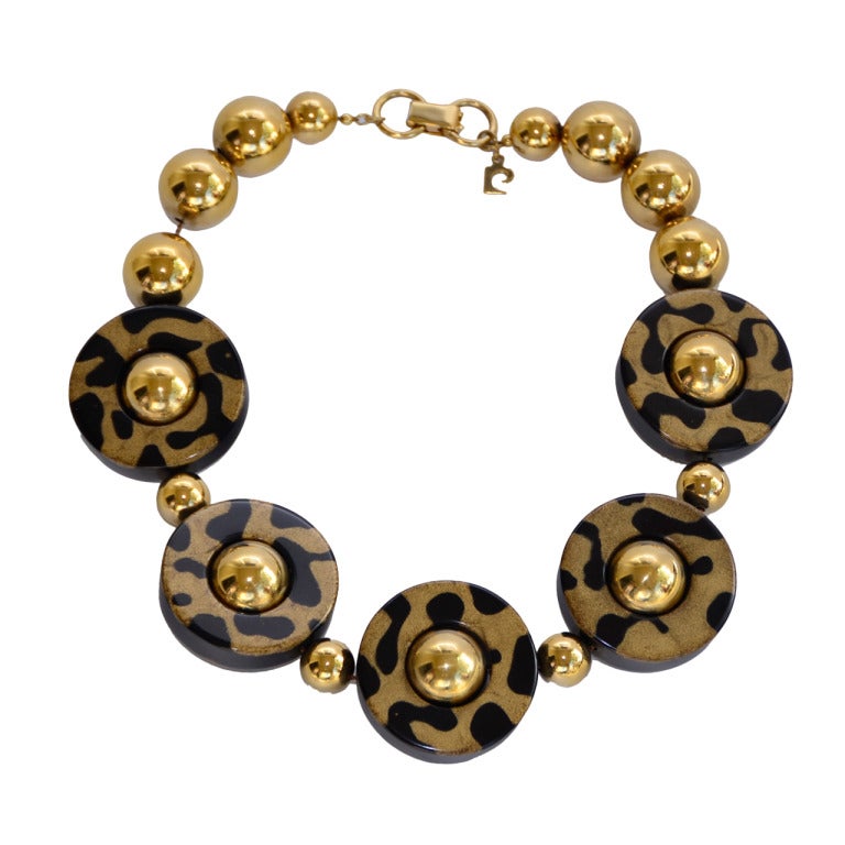 Pierre Cardin  Leopard Choker Necklace