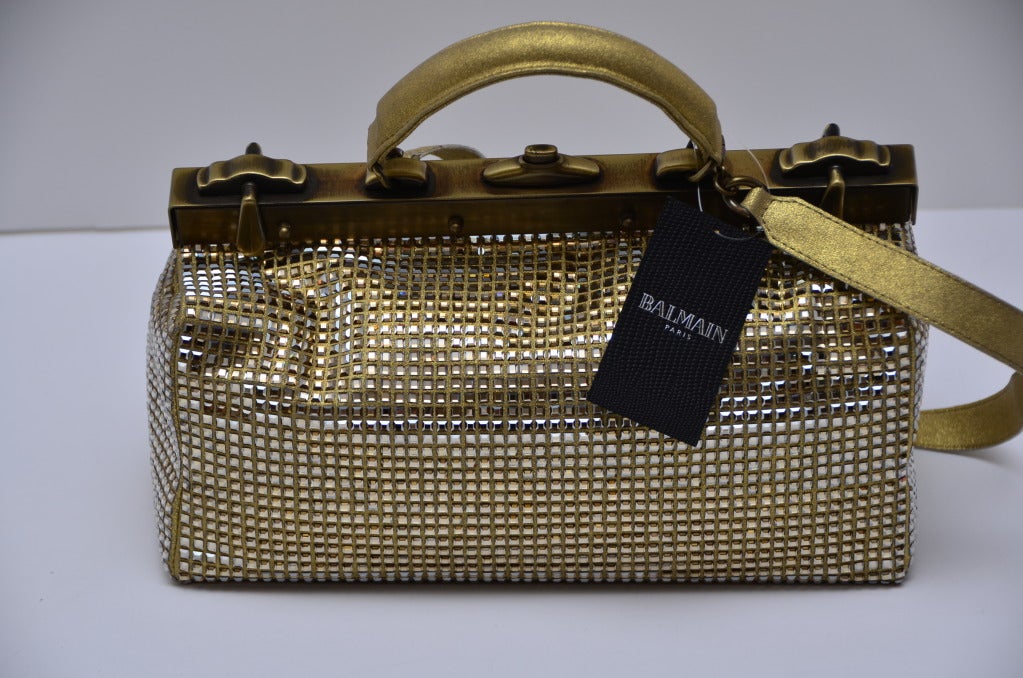 Balmain Swarovski Crystals Limited Edition Handbag New In New Condition In New York, NY