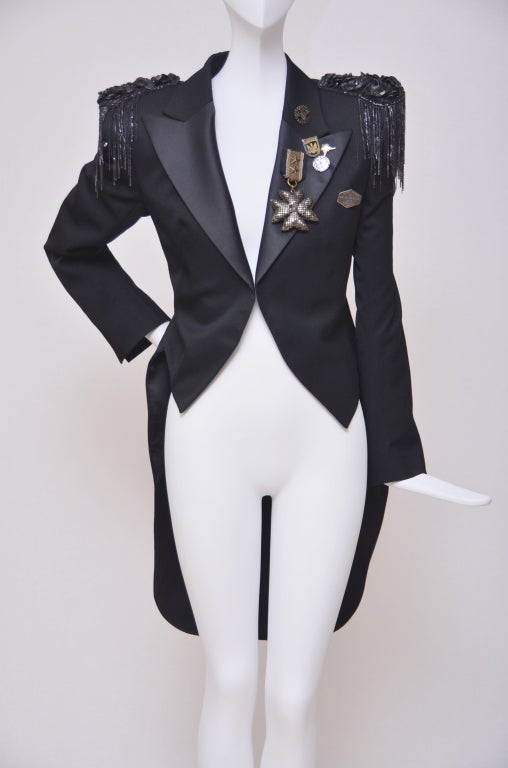 suit jacket with long tail