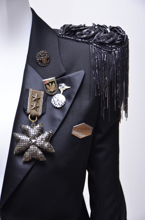 Balmain  Tuxedo Style Millitary Jacket With Embellishment 2