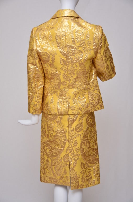 Brown Julien MacDonald Gold Brocade Suit 