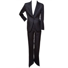 Tom Ford for Gucci Crocodile Textured Black  Suit