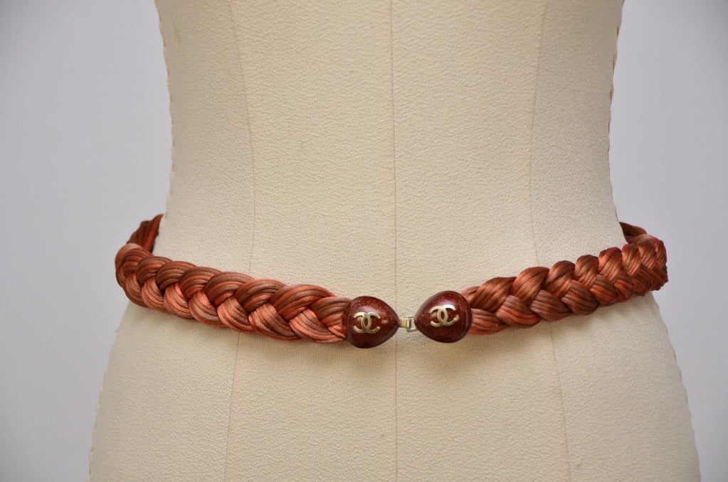 Brown Chanel Silk Rope Belt, 2008
