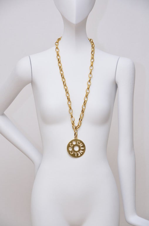 Women's Coco Chanel  Large Pendant Vintage  Necklace