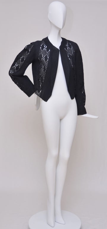 Yves Saint Laurent  YSL crochet jacket.Excellent  like new condition.
Size 36Fr.Made in France.Fabric 100% cotton.
Final sale.