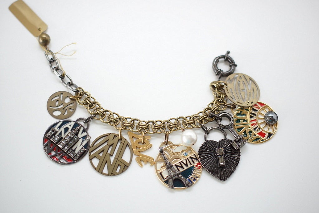 LANVIN Swarovski crystal charm bracelet NEW $2, 500