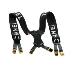 Chanel Black Suspenders NEW '90