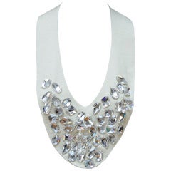 Comme Des Garcons  Stunning  Swarovski Crystals Bib Necklace
