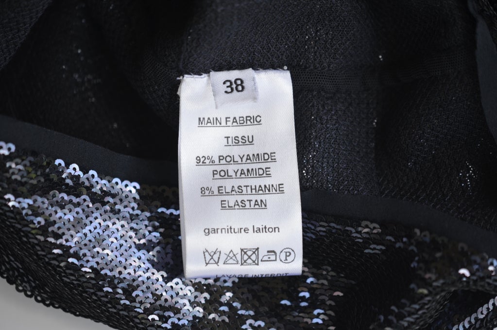 BALMAIN  Navy Sequin-Embellished Mini Dress 3