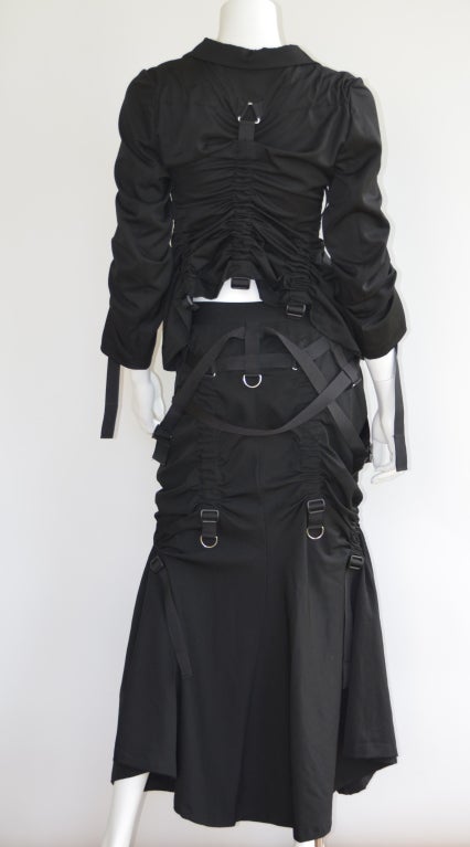 Junya Watanabe Comme Des Garcons Runway Parachute Suit.Jacket and skirt set.
Skirt measurements:Waist:14