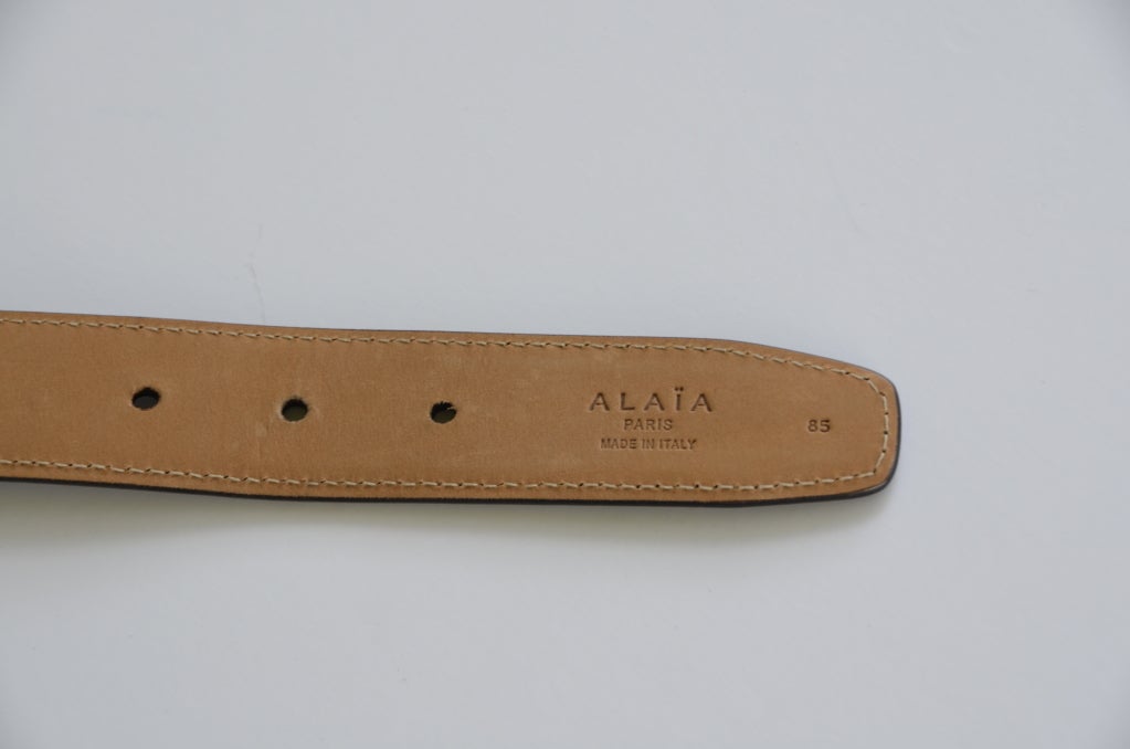 Women's AZZEDINE ALAIA BELT Leather Waist SIZE 85