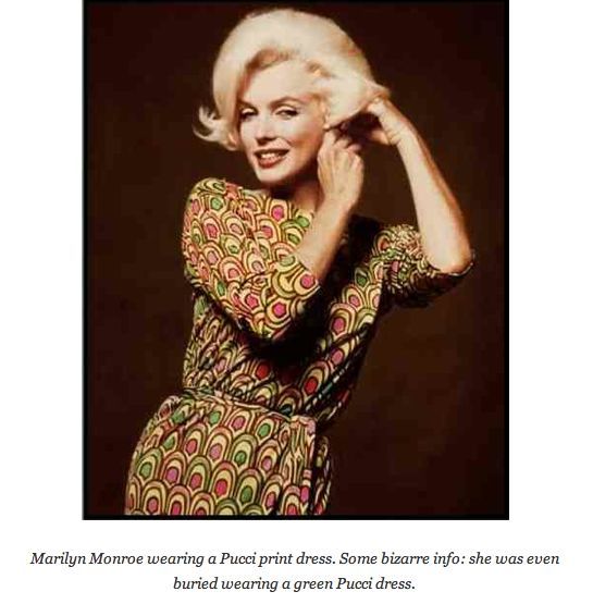 Women's Emilio Pucci  Silk Dress Famous Marilyn Monroe Peacock print