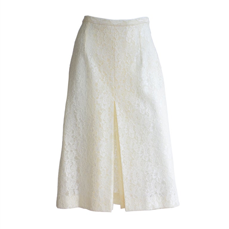 CELINE lace white skirt