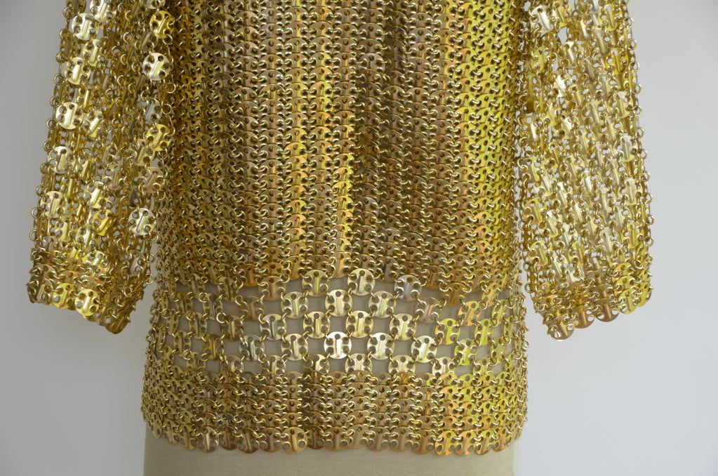Paco Rabanne  Rare Vintage Gold Finish Chain Mail  Jacket 1