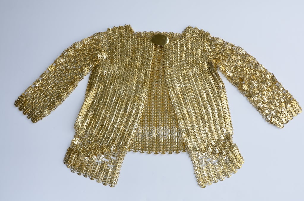 Paco Rabanne  Rare Vintage Gold Finish Chain Mail  Jacket 2