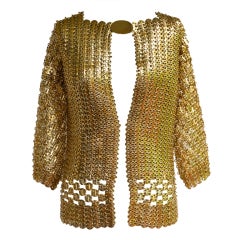 Paco Rabanne  Rare Vintage Gold Finish Chain Mail  Jacket