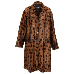 ROCHAS Leopard Design Ponyskin  Coat