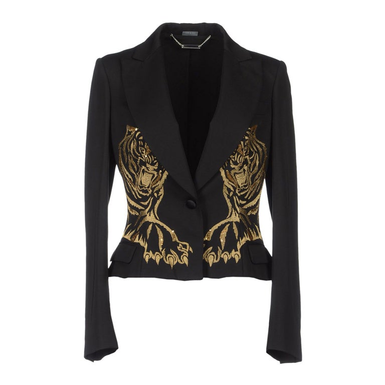 Alexander McQueen Tiger Embroidered Jacket 2008 Collection at 1stDibs