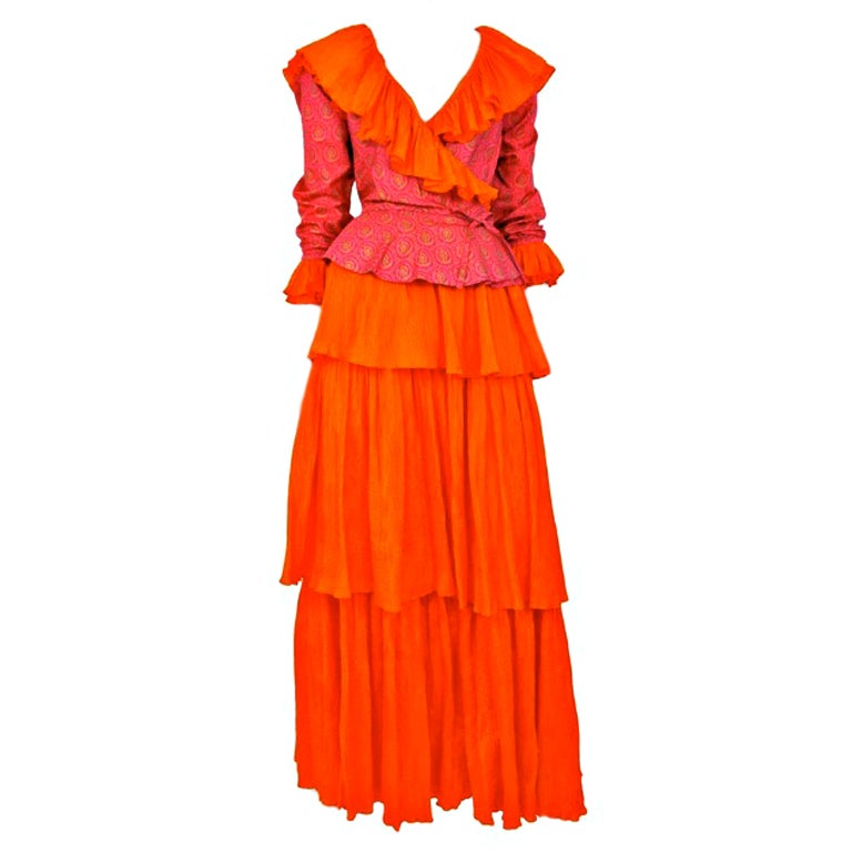 Yves Saint Laurent Orange & Pink Ensemble