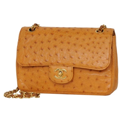 CHANEL OSTRICH 2.55 at 1stDibs chanel ostrich bag ostrich