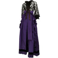 Vintage Lace & Taffeta 2pc. Gown / YSL-1036