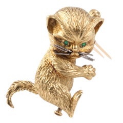 Hermes Cat Pin