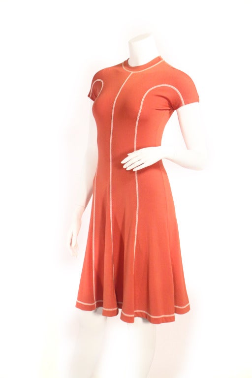 Orange Clovis Ruffin Dress