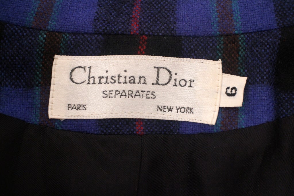 1980's Christian Dior Jacket In Excellent Condition For Sale In New York, NY