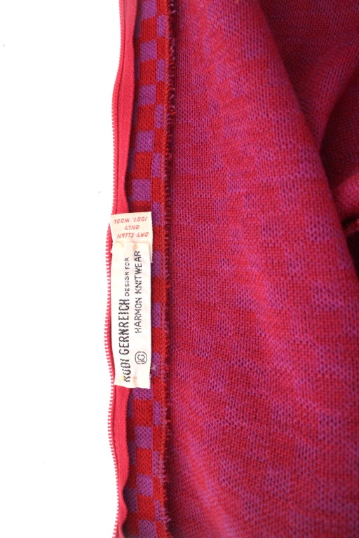 1971 Rudi Gernreich Checked Dress In Good Condition For Sale In New York, NY