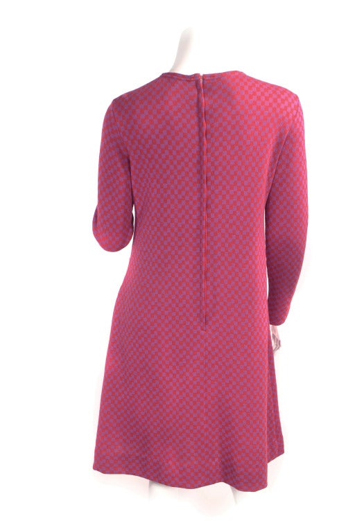Pink 1971 Rudi Gernreich Checked Dress For Sale