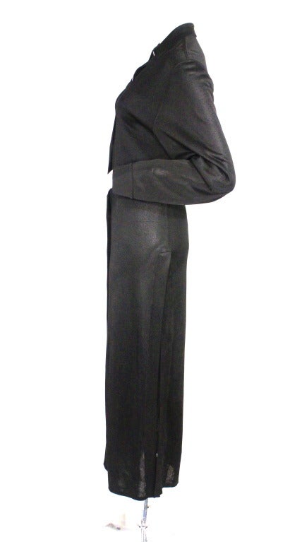 Black Alaia Long Tunic Dress